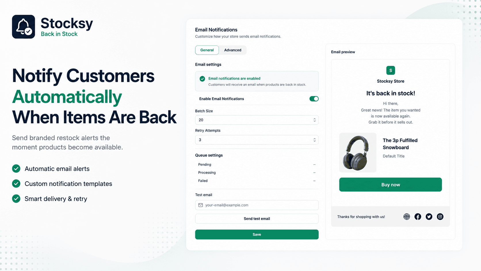 Stocksy Widgets Configuration